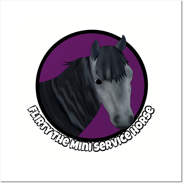 Flirty The Mini Service Horse Logo Wall Art by FlirtyTheMiniServiceHorse